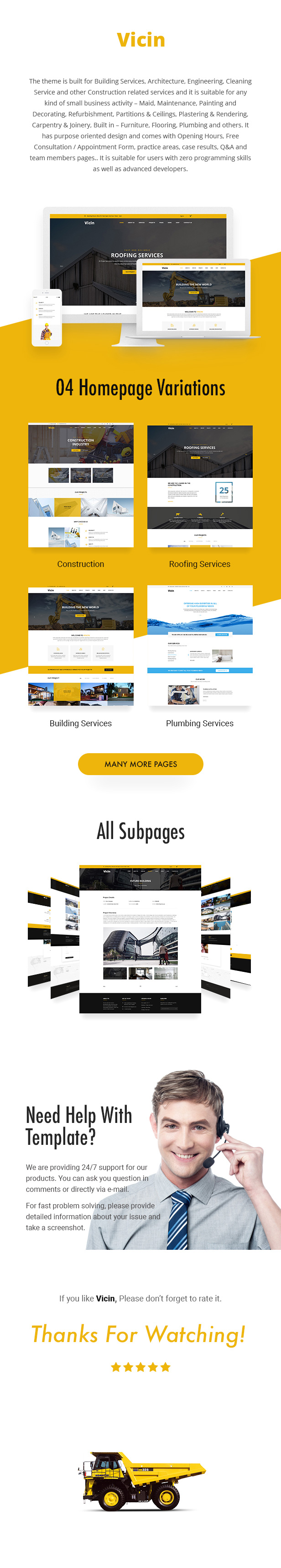 Vicin | Multipurpose Construction & Plumbing HTML Template - 2