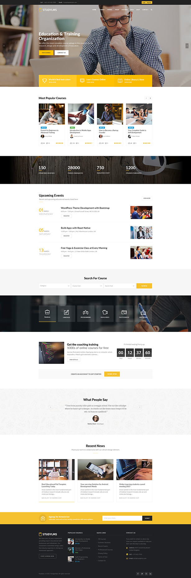 Studylms - Education LMS & Courses HTML Template (Business)